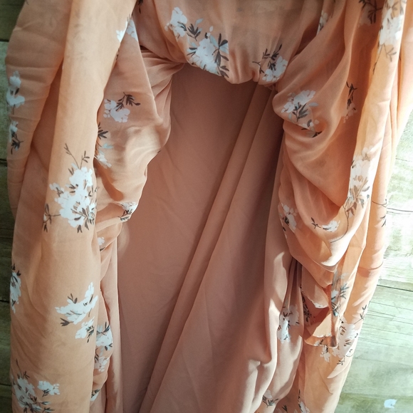 Ava & Viv Plus Size Apricot Sleeveless Dress - Picture 4 of 7